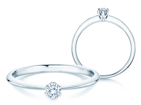 Anillo de compromiso The One en plata 925/- con diamante 0,15ct H/SI
