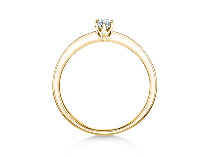 Anillo de compromiso The One en 14K oro amarillo con diamante 0,15ct H/SI