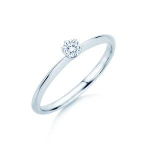 Anillo de compromiso The One en plata 925/- con diamante 0,15ct G/IF