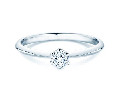 Anillo de compromiso The One en 14K oro blanco con diamante 0,25ct H/SI