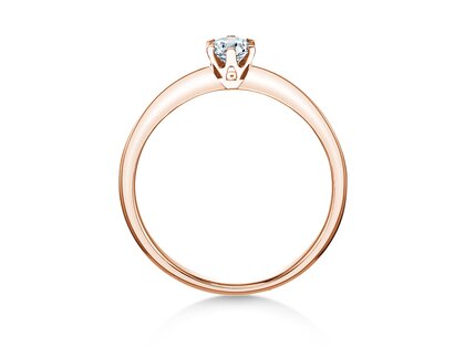 Anillo de compromiso The One en 9K oro rosa con diamante 0,25ct H/SI