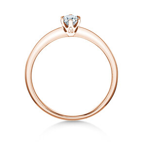 Anillo de compromiso The One en 9K oro rosa con diamante 0,25ct H/SI