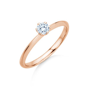 Anillo de compromiso The One en 9K oro rosa con diamante 0,25ct H/SI