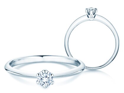 Anillo de compromiso The One en 14K oro blanco con diamante 0,25ct H/SI