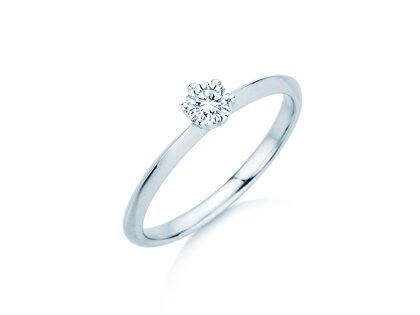 Anillo de compromiso The One en 14K oro blanco con diamante 0,25ct H/SI