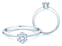 Anillo de compromiso The One en platino 950/- con diamante 0,50ct G/SI