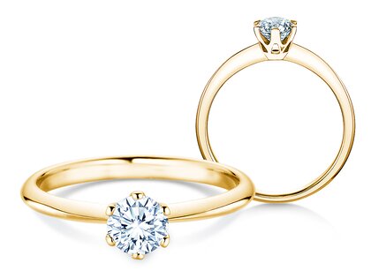 Anillo de compromiso The One en 18K oro amarillo con diamante 0,60ct G/IF