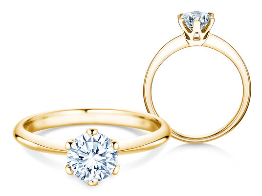 Anillo de compromiso The One en 9K oro blanco con diamante 1,00ct H/SI