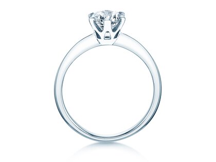 Anillo de compromiso The One en 9K oro blanco con diamante 1,00ct H/SI