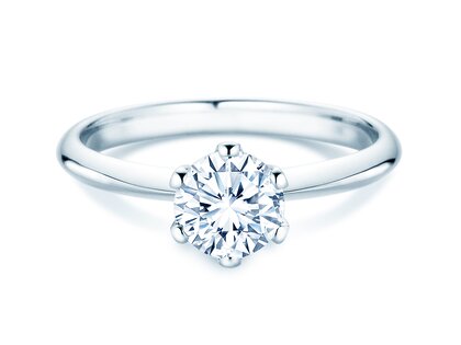 Anillo de compromiso The One en 9K oro blanco con diamante 1,00ct H/SI