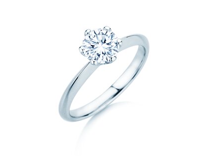 Anillo de compromiso The One en 9K oro blanco con diamante 1,00ct H/SI