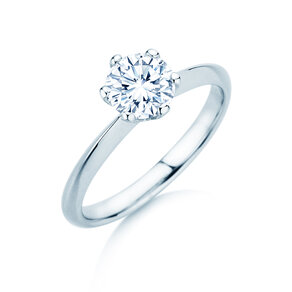 Anillo de compromiso The One en 9K oro blanco con diamante 1,00ct H/SI