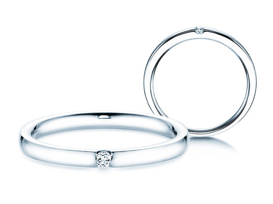 Anillo de compromiso Destiny en plata 925/- con diamante 0,03ct H/SI
