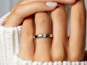 Anillo de compromiso Destiny en plata 925/- con diamante 0,10ct H/SI