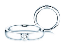 Anillo de compromiso Destiny en 9K oro blanco con diamante 0,20ct G/SI