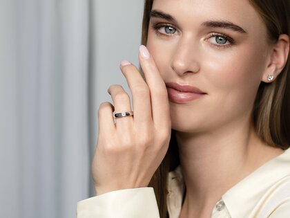 Anillo de compromiso Destiny en 14K oro blanco con diamante 0,20ct H/SI