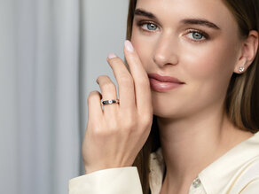 Anillo de compromiso Destiny en 14K oro blanco con diamante 0,20ct H/SI