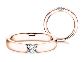 Anillo de compromiso Destiny en 9K oro rosa con diamante 0,25ct G/SI