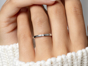 Anillo de compromiso Infinity Petite en 14K oro amarillo con diamante 0,03ct