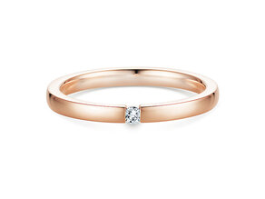Anillo de compromiso Infinity en 14K oro rosa con diamante 0,03ct G/SI