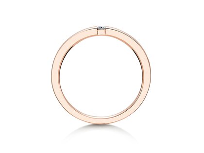 Anillo de compromiso Infinity en 14K oro rosa con diamante 0,03ct G/SI