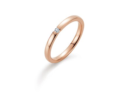 Anillo de compromiso Infinity en 14K oro rosa con diamante 0,03ct G/SI