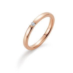 Anillo de compromiso Infinity en 14K oro rosa con diamante 0,03ct G/SI