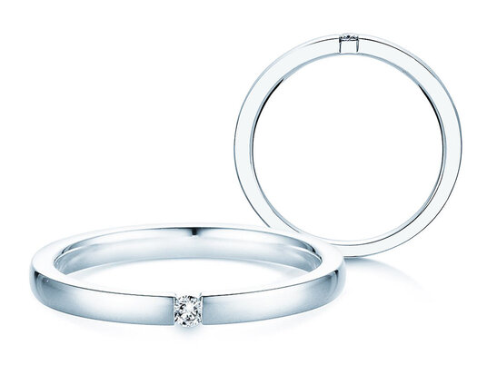 Anillo de compromiso Infinity en plata 925/- con diamante 0,03ct H/SI