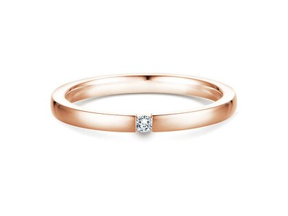 Anillo de compromiso Infinity en 14K oro rosa con diamante 0,07ct H/SI