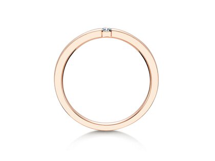 Anillo de compromiso Infinity en 14K oro rosa con diamante 0,07ct H/SI