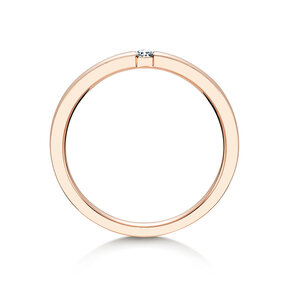 Anillo de compromiso Infinity en 14K oro rosa con diamante 0,07ct H/SI