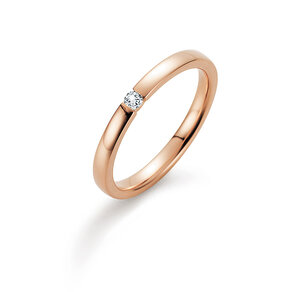 Anillo de compromiso Infinity en 14K oro rosa con diamante 0,07ct H/SI