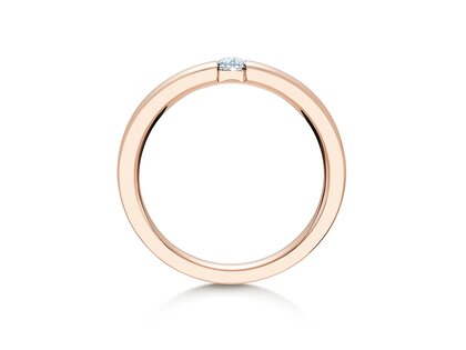 Anillo de compromiso Infinity en 18K oro rosa con diamante 0,10ct H/SI