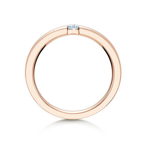 Anillo de compromiso Infinity en 18K oro rosa con diamante 0,10ct H/SI