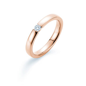 Anillo de compromiso Infinity en 18K oro rosa con diamante 0,10ct H/SI