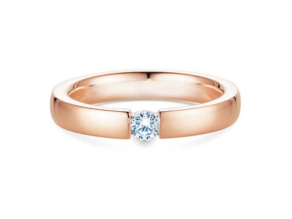 Anillo de compromiso Infinity en 18K oro rosa con diamante 0,15ct G/SI