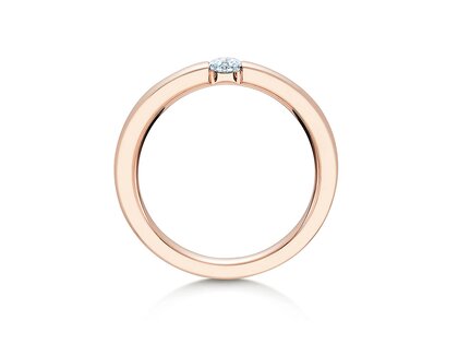 Anillo de compromiso Infinity en 18K oro rosa con diamante 0,15ct G/SI