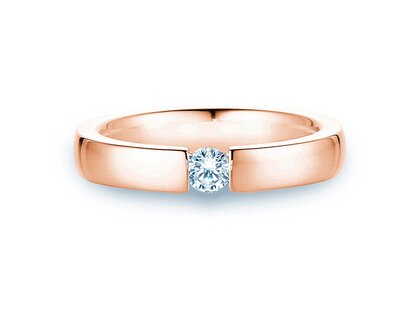 Anillo de compromiso Infinity en 14K oro rosa con diamante 0,20ct H/SI