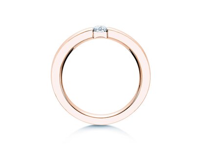 Anillo de compromiso Infinity en 14K oro rosa con diamante 0,20ct H/SI
