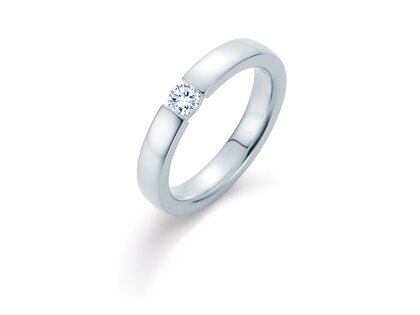Anillo de compromiso Infinity en 14K oro blanco con diamante 0,20ct G/SI