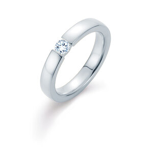 Anillo de compromiso Infinity en 14K oro blanco con diamante 0,20ct G/SI