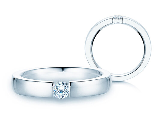 Anillo de compromiso Infinity en plata