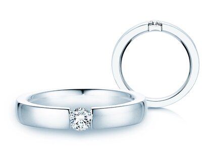 Anillo de compromiso Infinity en 14K oro blanco con diamante 0,25ct G/SI
