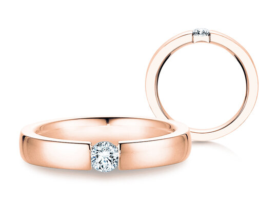 Anillo de compromiso Infinity en 9K oro blanco con diamante 0,50ct H/SI