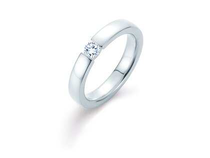 Anillo de compromiso Infinity en 18K oro blanco con diamante 0,30ct H/SI