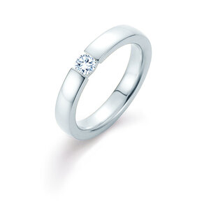 Anillo de compromiso Infinity en 18K oro blanco con diamante 0,30ct H/SI