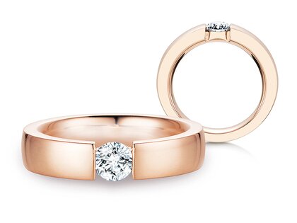 Anillo de compromiso Infinity en 18K oro rosa con diamante 0,50ct G/SI