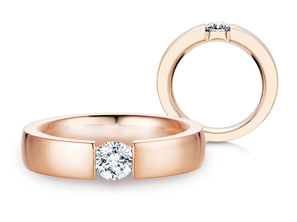 Anillo de compromiso Infinity en 18K oro rosa con diamante 0,50ct G/SI