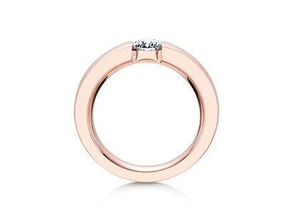 Anillo de compromiso Infinity en 18K oro rosa con diamante 0,50ct G/SI
