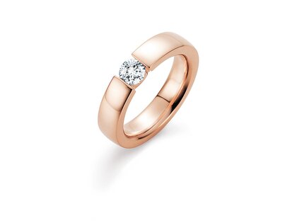 Anillo de compromiso Infinity en 18K oro rosa con diamante 0,50ct G/SI